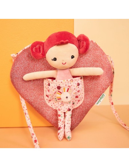 LILLIPUTIENS - MUÑECA ALINE CON BOLSA EN FORMA DE CORAZÓN