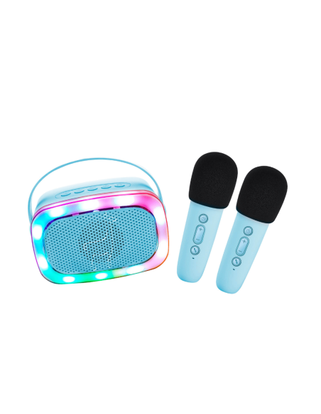 KARAOKE CON LUZ Y DOS MICROFONOS