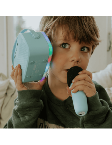 KARAOKE CON LUZ Y DOS MICROFONOS