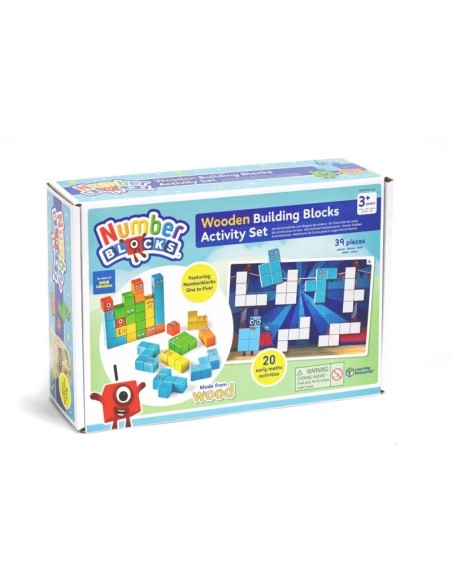 LEARNING RESOURCES - WOODEN BUILDING BLOCKS ACTIVITY SET