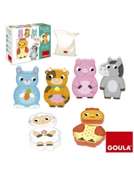 GOULA - PUZLES MAGNETICOS INTERCAMBIABLES GRANJA