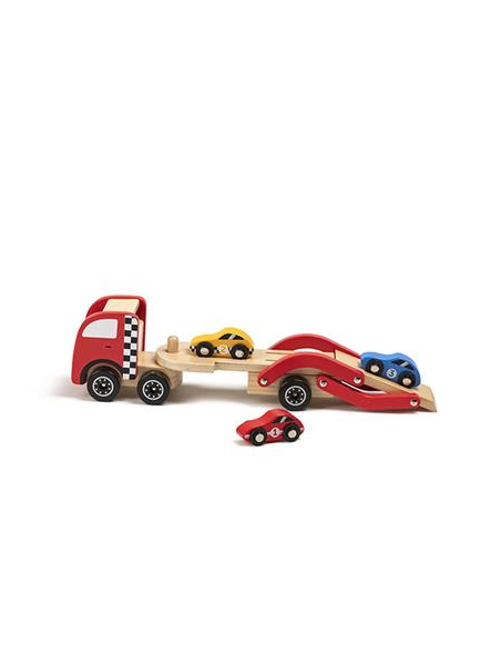 CAMION TRANSPORTADOR DE COCHES EN MADERA