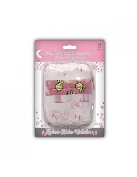 TACHAN - KIT DE 6 PAÑALES PARA LAS MUÑECAS