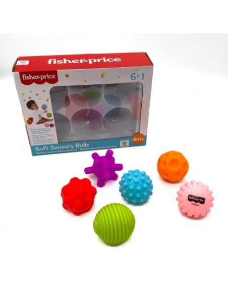DEQUBE - SET DE 6 PELOTAS SENSORIALES 920D00246 FISHER PRICE
