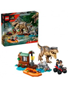 LEGO JURASSIC WORLD  - HUÍDA POR EL RÍO Y CAZA T.REX