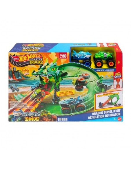 MATTEL - HOT WHEELS MONSTER TRUCKS PISTA DESTRUCCIÓN DEL DRAGÓN