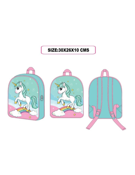 MOCHILA INFANTIL UNICORNIO 30X26X10 CM