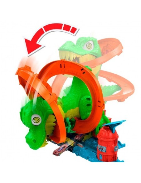 MATTEL - HOT WHEELS PISTA SÚPER ESTACIÓN DE BOMBEROS T-REX