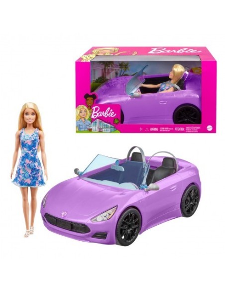 MATTEL - MUÑECA BARBIE Y SU DESCAPOTABLE