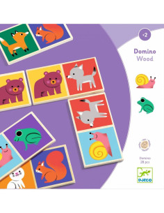 DJECO - DOMINO MADERA 28PZS ANIMALES