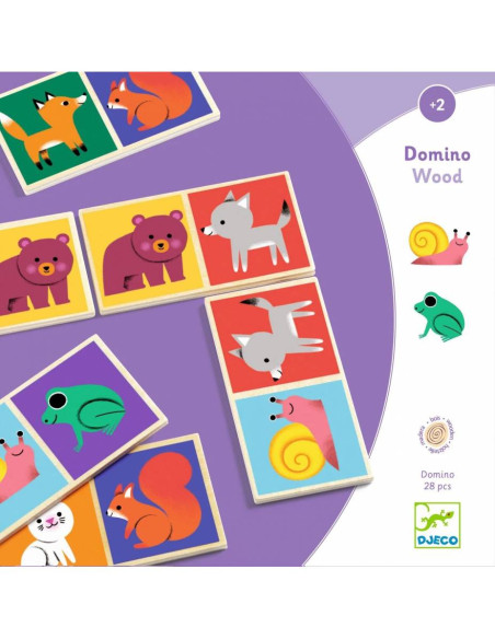 DJECO - DOMINO MADERA 28PZS ANIMALES