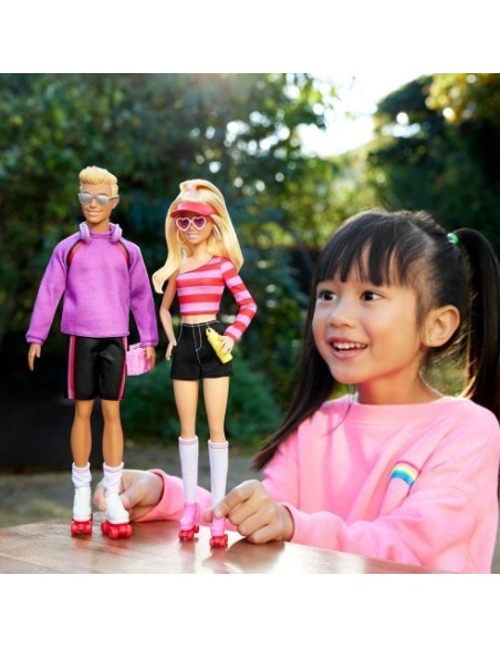 MATTEL - PACK 2 MUÑECOS BARBIE Y KEN PATINADORES