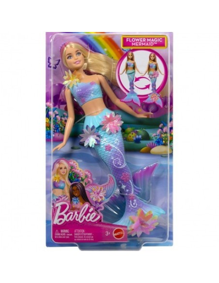MATTEL - MUÑECA BARBIE SIRENA FLORECE RUBIA