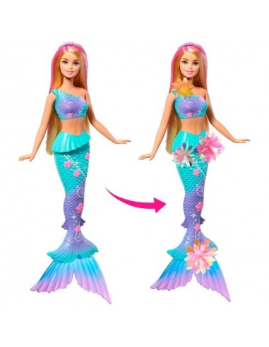 MATTEL - MUÑECA BARBIE SIRENA FLORECE RUBIA