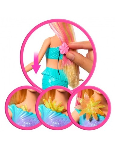 MATTEL - MUÑECA BARBIE SIRENA FLORECE RUBIA