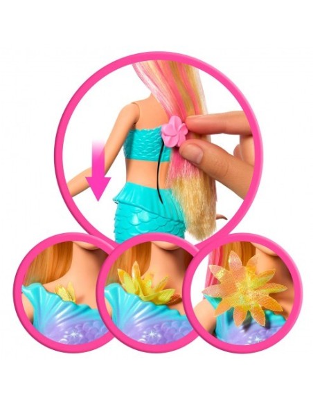 MATTEL - MUÑECA BARBIE SIRENA FLORECE RUBIA