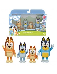 MOOSE - PACK 4 FIGURAS FAMILIA BLUEY