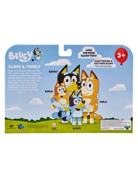MOOSE - PACK 4 FIGURAS FAMILIA BLUEY