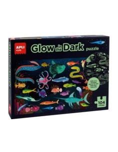 APLI - PUZZLE FLUORESCENTE OCEANO 104 PZS
