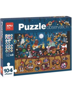 APLI - PUZZLE OBSERVACION EL BOSQUE 104 PZS