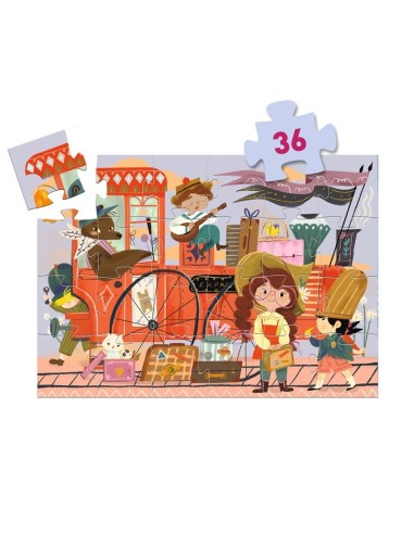 DJECO - PUZZLE SILUETA EL VIAJE DE MIA 36 PZS