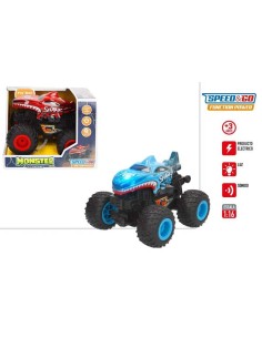 COCHE SPEED-GO  MONSTER CON LUCES Y SONIDOS(DOS COLORES)