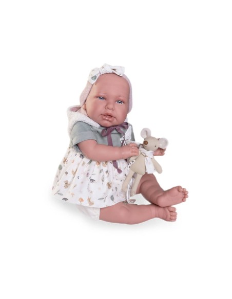 ANTONIO JUAN - MUÑECA MI PRIMER REBORN DANIELA CON PELUCHE 52cm