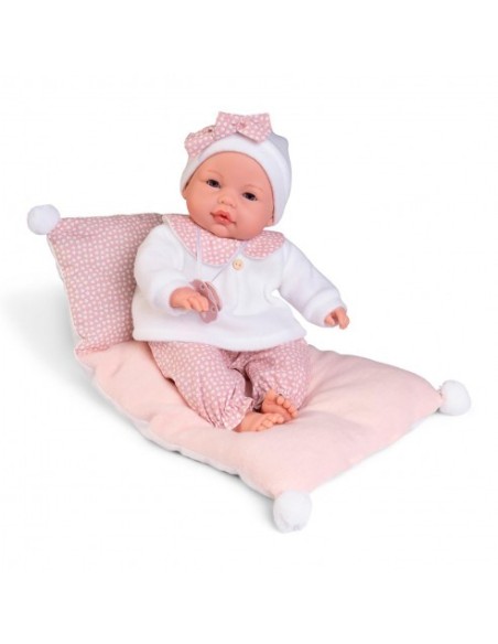 ANTONIO JUAN - MUÑECA BIMBA LAGRIMITAS EN SU CAMITA 37CM