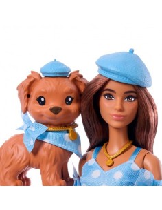 MATTEL - BARBIE TWINNING LOOKS MORENA CON PERRO 2