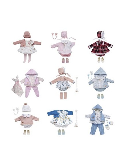 GUCA - VESTIDOS CON ACCESORIOS PARA MUÑECA 42-46 CM