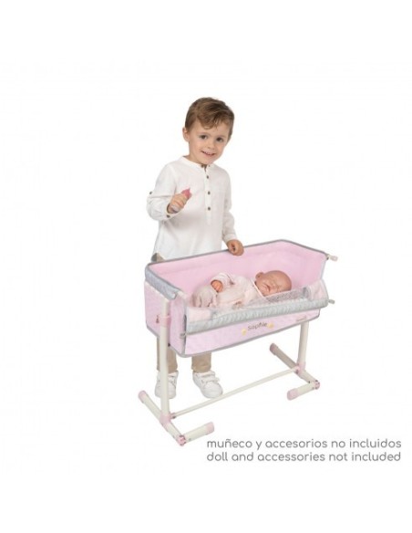 DECUEVAS - CUNA REGULABLE DUERME CONMIGO SOPHIE  50 cm de alto (ajustable a 48 o 43 cm de alto), 34X50 cm
