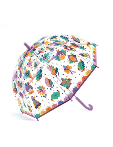DJECO - PARAGUAS TRANSPARENTE ARCOIRIS