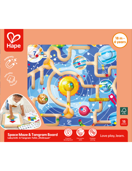 HAPE - LABERINTO ESPACIAL Y TABLERO DE TANGRAM