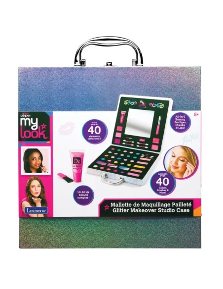 LEXIBOOK - ESTUCHE GLITTER MAKEOVER STUDIO