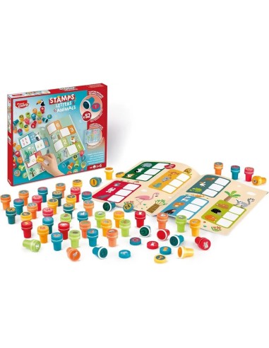 MAPED - KIT PARAB DECORAR CON TAMPONES , ALFABETO Y ANIMALES