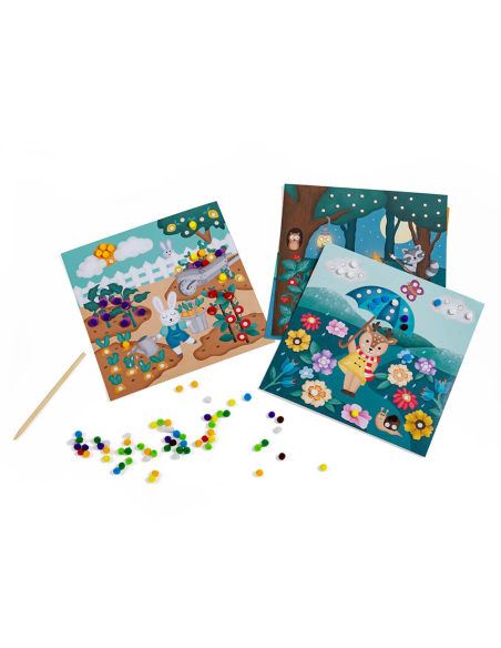 LAMINAS RECREATIVAS PARA DECORAR CON POMPONES