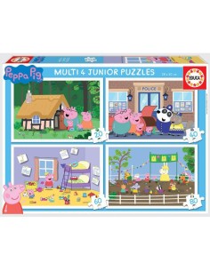 EDUCA - PUZZLES MULTI JUNIOR PEPPA PIG 20-40-60-80 PZS