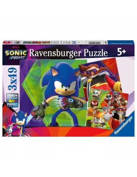 RAVENSBURGER- PUZZLE 3X49 PIEZAS SONIC