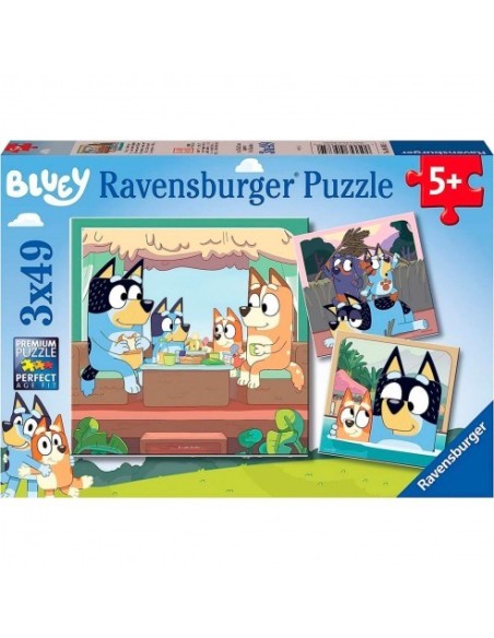 RAVENSBURGER - PUZZLE 3X49 PIEZAS BLUEY